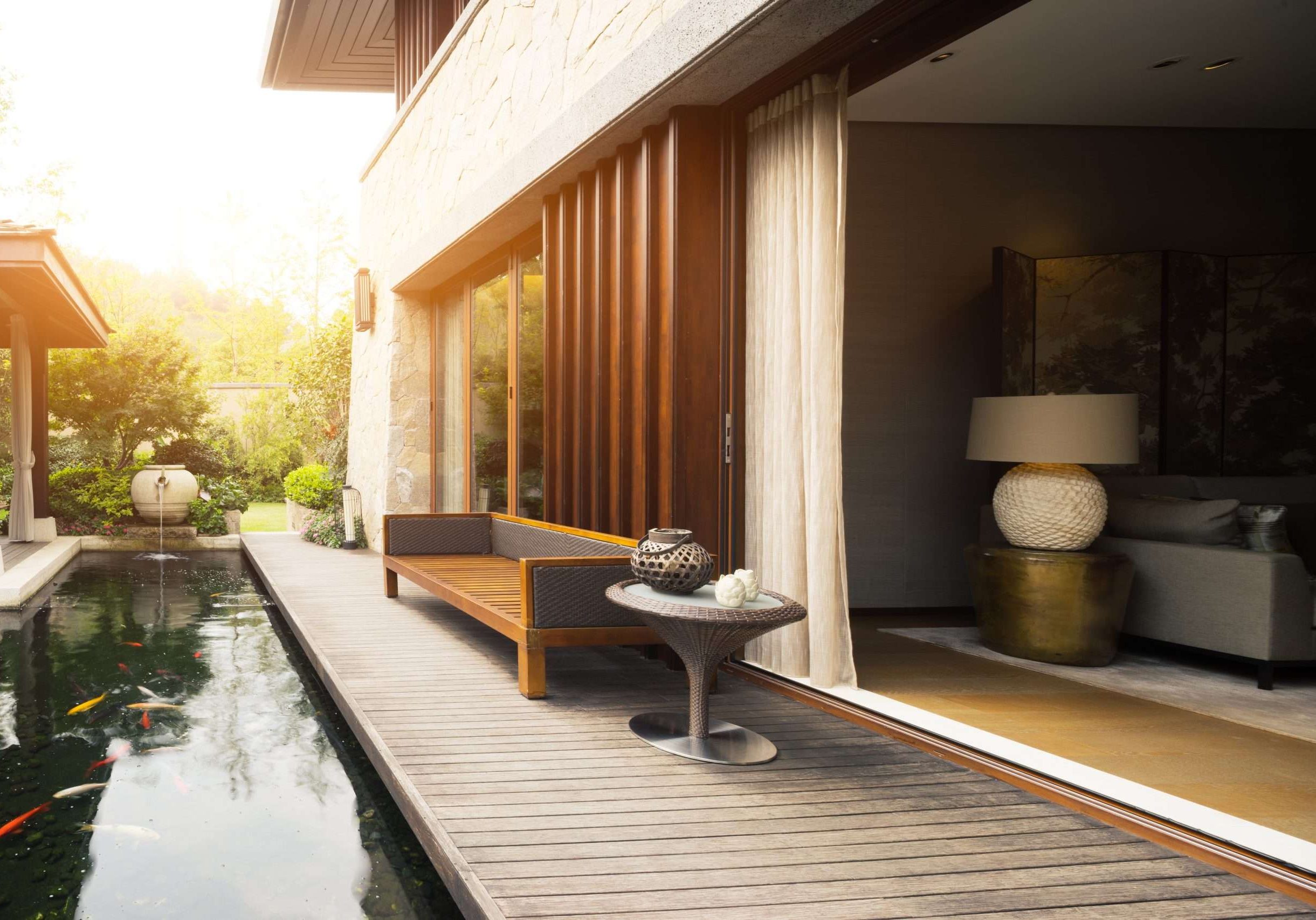 design and deco in rest place outside house